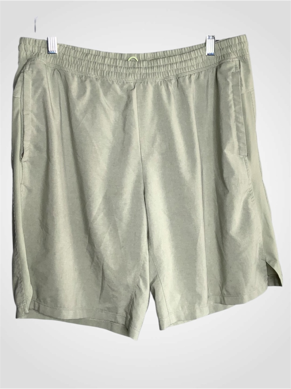 All In Motion Men's Athletic Elastic-Waist Shorts - Sage Green - Large